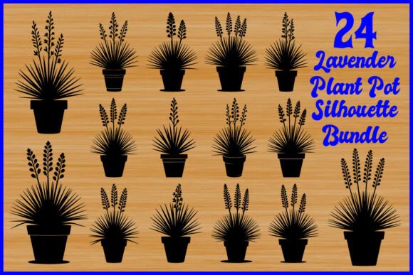 24 Lavender Plant Pot Silhouette SVG Set Review