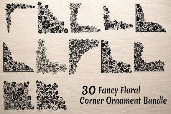 30 Fancy Floral Corner Ornament Bundle Review