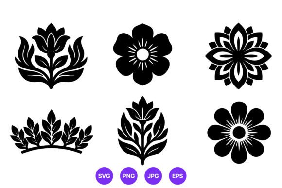 Black White Floral Ornaments Six Designs Review
