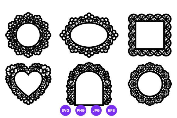 Floral Lace Frames Vector Set Review