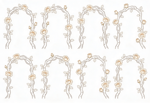 Rose Arch Clipart Wedding Floral Design Review