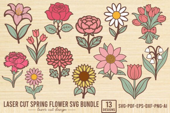 Spring Flower Laser Cut SVG Bundle Review